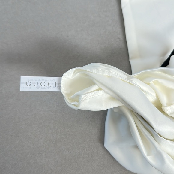 Pair of Gucci Luxury Ivory Sateen Authentic Drawstring Dust Bag Pouch - Picture 5 of 5